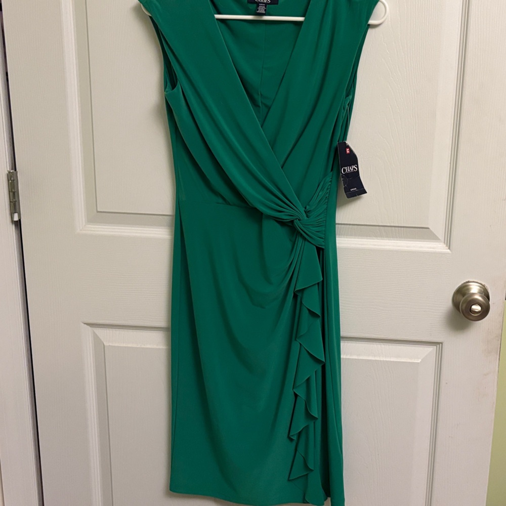 Chaps Kelly green Midi Dress new with tag